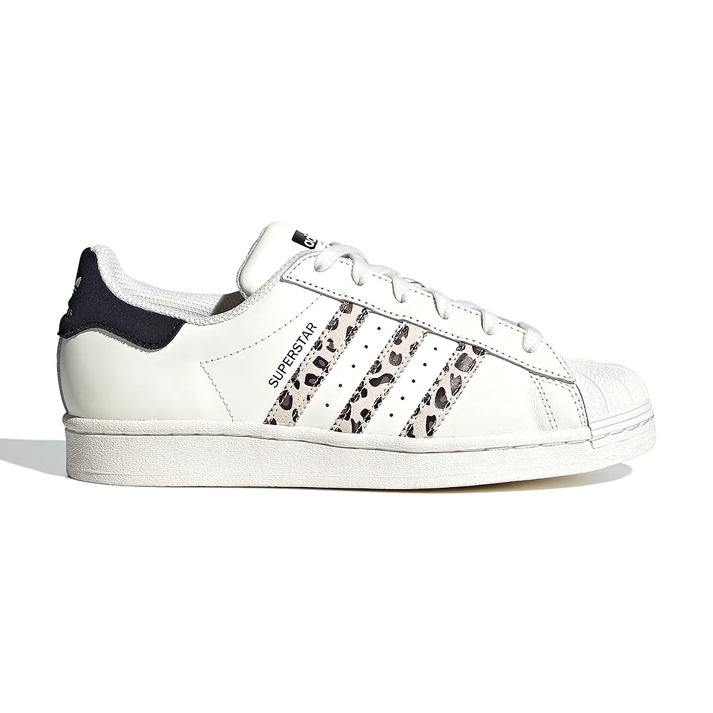 Adidas SUPERSTAR Originals 女鞋米白色貝殼豹紋運動休閒鞋