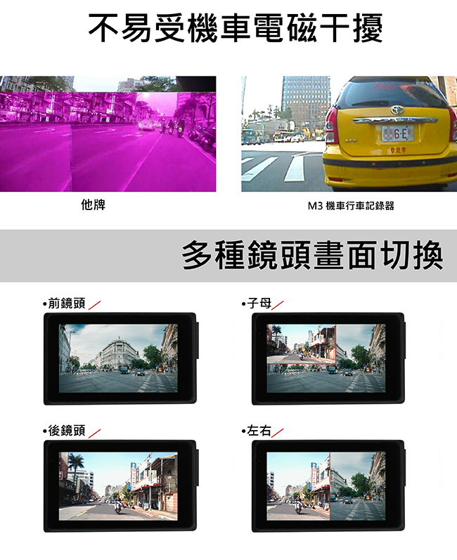 CARSCAM行車王 M4 機車行車記錄器WIFI版SONY鏡頭雙1080P前後雙錄