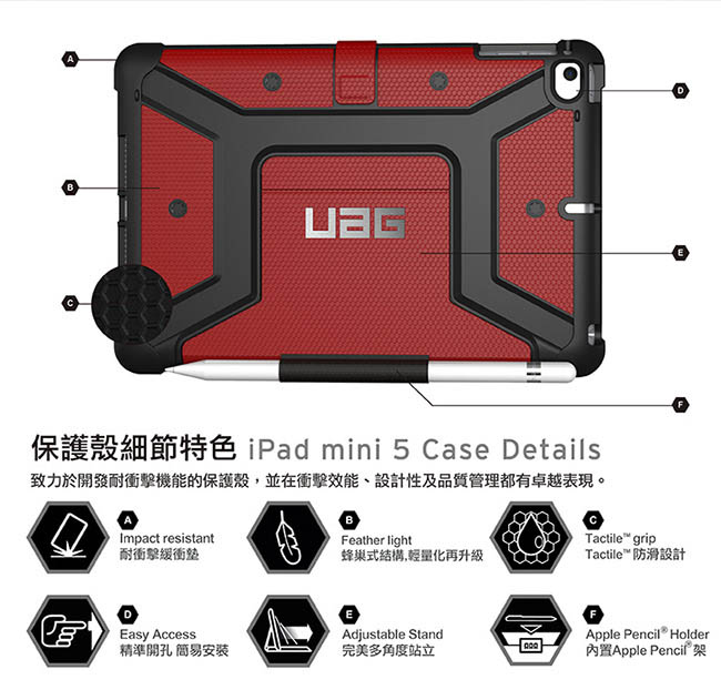 UAG iPad mini (2019)耐衝擊保護殻