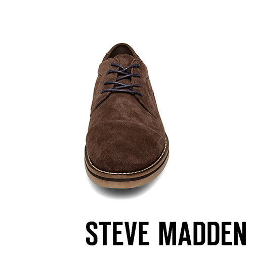 STEVE MADDEN-SOLEMN 絨面男士美式拼接式紳士鞋-絨咖