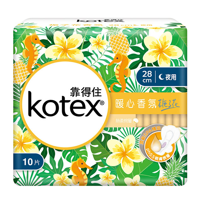 KOTEX 靠得住暖心香氛梔子花夜薄28cm10片x2包