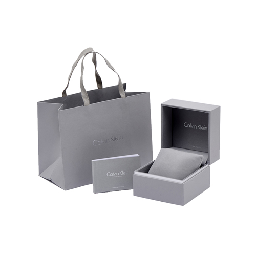 CK Calvin Klein 鏡面加厚款皮革手錶(K3B2T1C1)-黑面/42mm