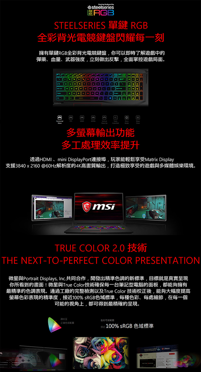 MSI微星 GE75-089 17吋電競筆電(i7-8750H/RTX2080/16GB)