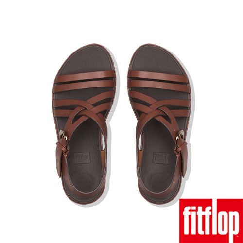 FitFlop NAIA交叉後帶涼鞋琥珀色