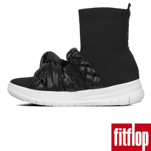 FitFlop ÜBERKNIT BRAID SOCK BOOTS-黑色