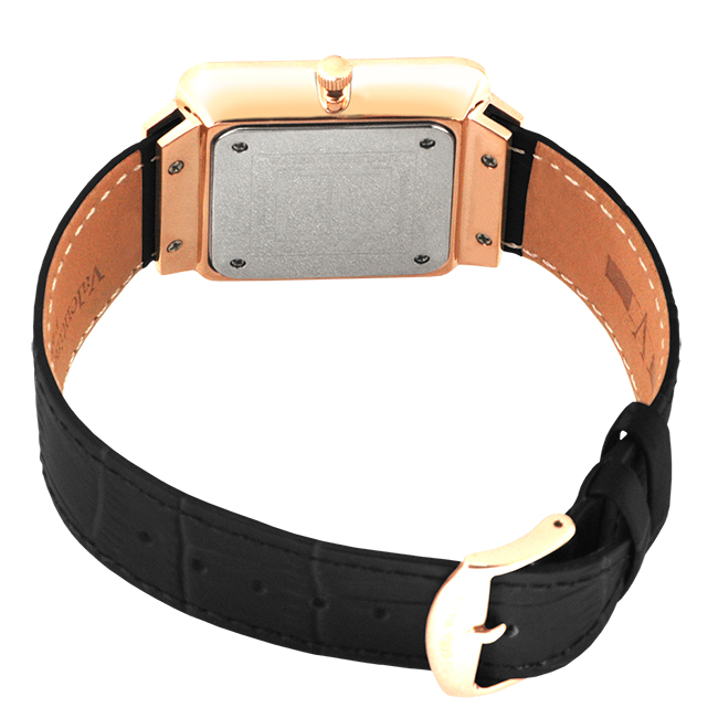 Valentino Coupeau 范倫鐵諾 古柏 輕巧極簡設計腕錶【玫瑰/黑皮/黑珠】