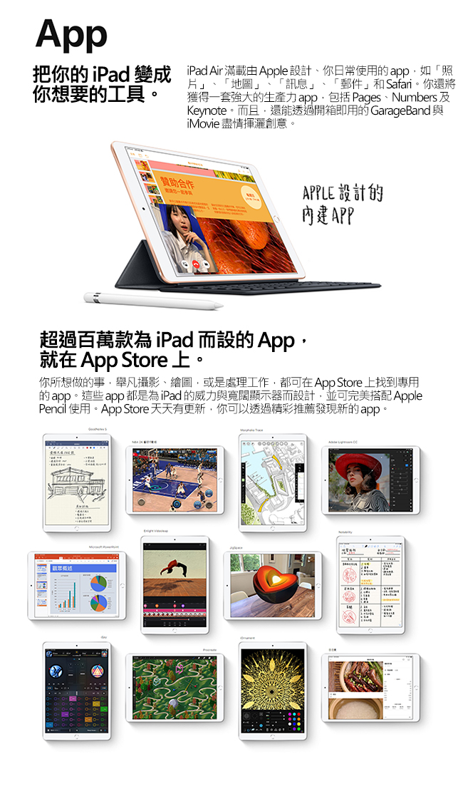 Apple iPad Air 2019 10.5吋 Wi-Fi 64G組合