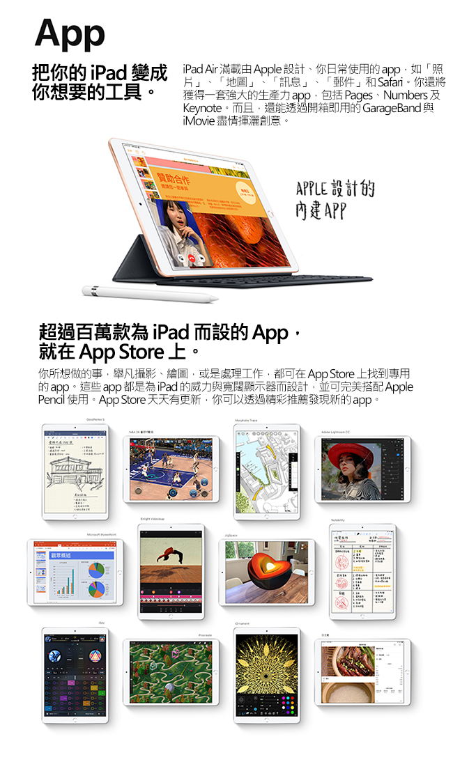 Apple iPad Air 2019 10.5吋 LTE 64G豪華組