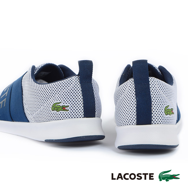 LACOSTE 女用休閒鞋-藍/灰