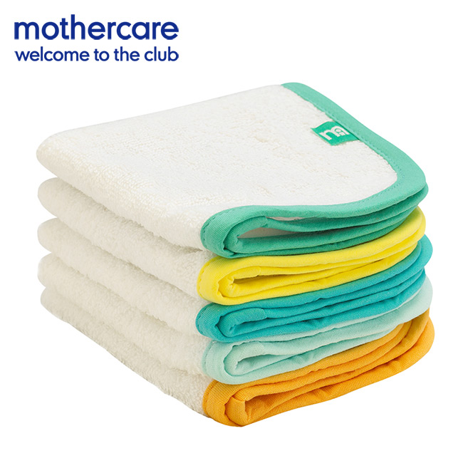 mothercare 純棉小方巾5入 (25x25cm)