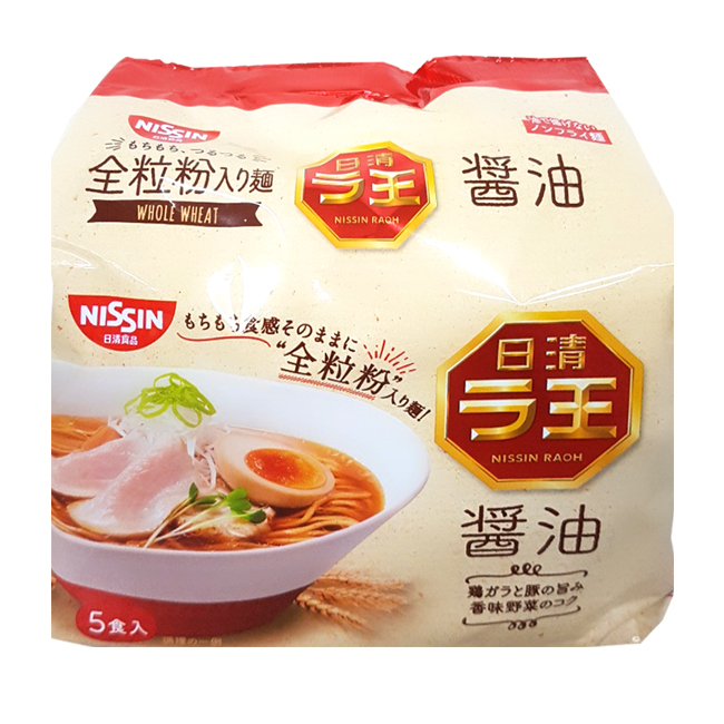 日清 全麥5食袋裝麵-醬油味(510g)