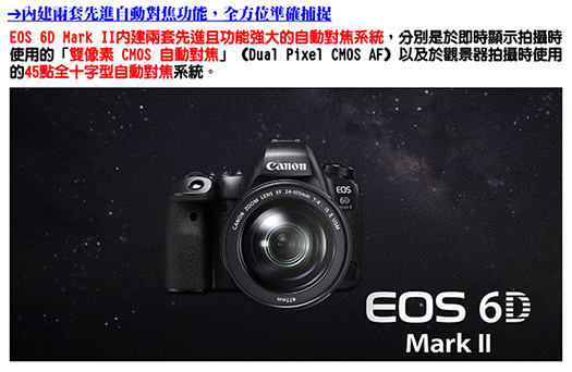 CANON EOS 6D Mark II+24-105mm IS STM 單鏡組*(平輸)