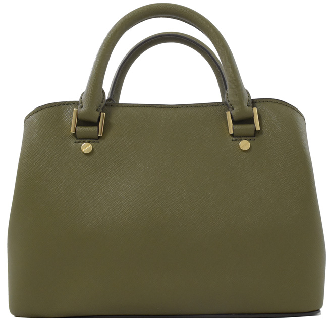 MICHAEL KORS SAVANNAH 防刮牛皮雙層兩用包(軍綠)