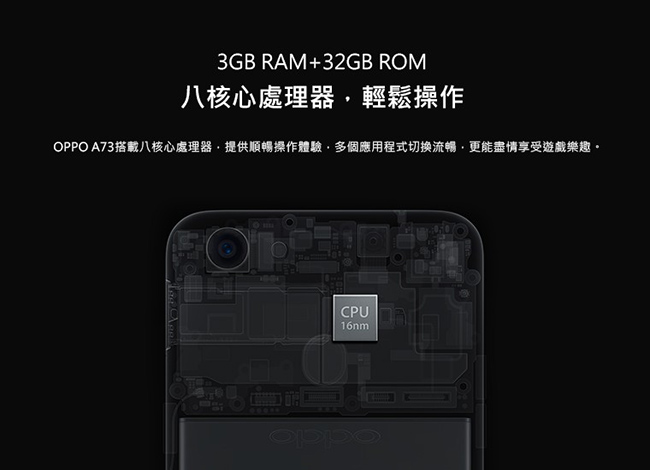 【福利品】OPPO A73 (3G/32G) 6吋美顏手機