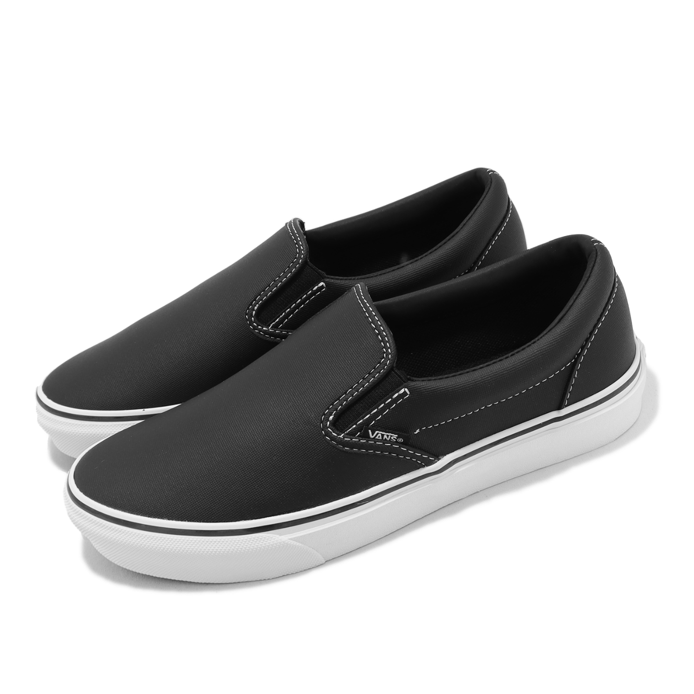 Vans 休閒鞋V98CF WR Slip On PU 男鞋女鞋黑白日本線懶人鞋防潑水皮革