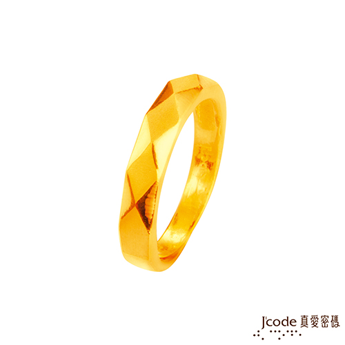 (無卡分期6期)J’code真愛密碼 恆久的愛黃金成對戒指