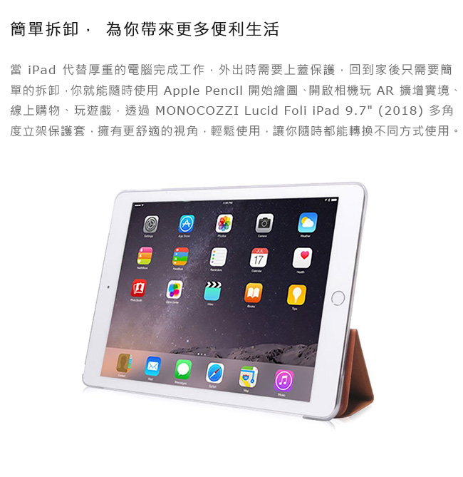 MONOCOZZI LucidFoli 2018 iPad 9.7吋保護套