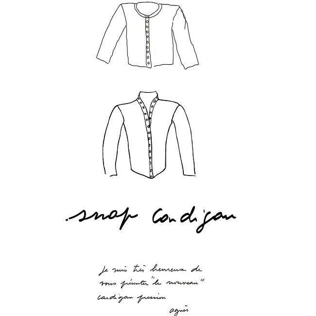 agnes b. Snap Cardigan 空白筆記本