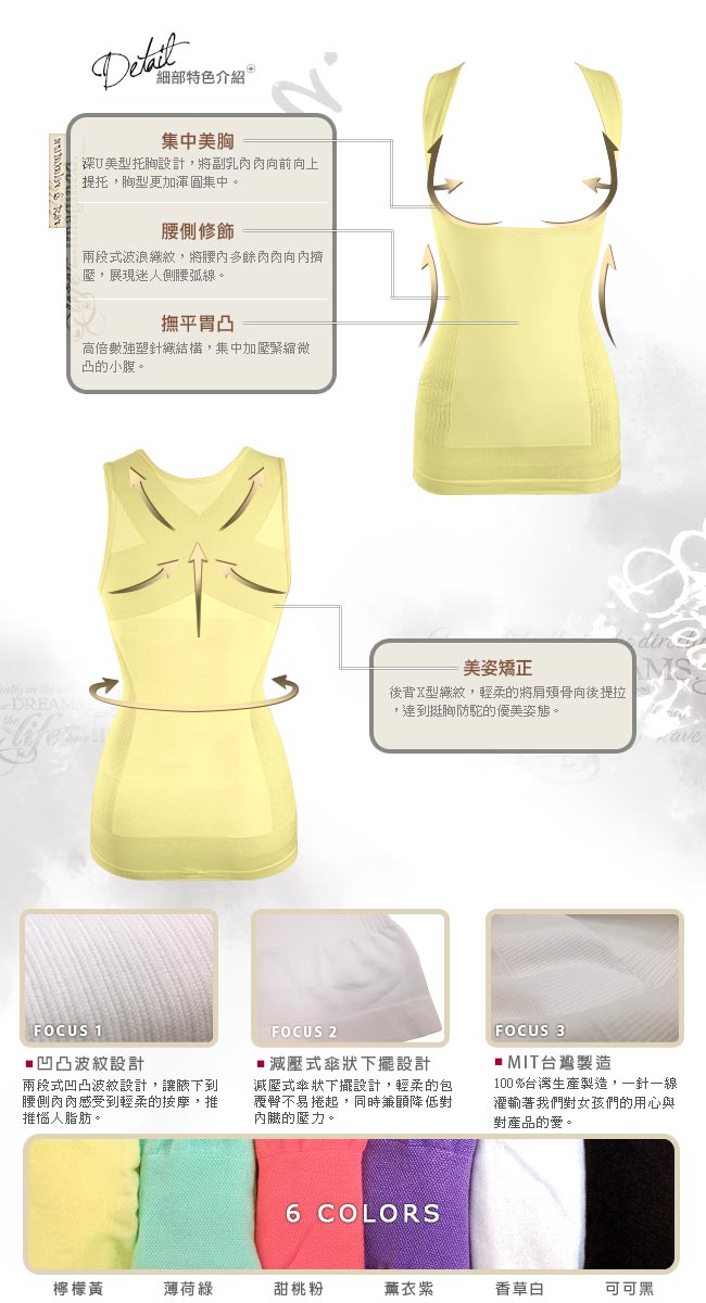【MOLLIFIX】沁涼體感完美腰線輕塑衣 (檸檬黃)