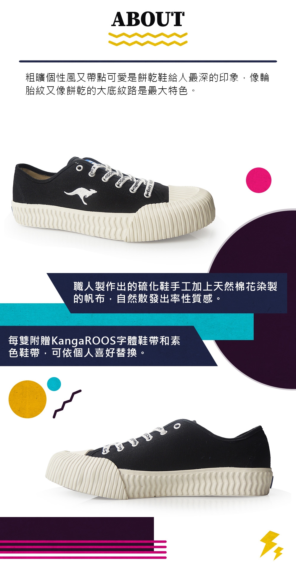 KANGAROOS 男 CRUST 職人手工硫化鞋(黑)