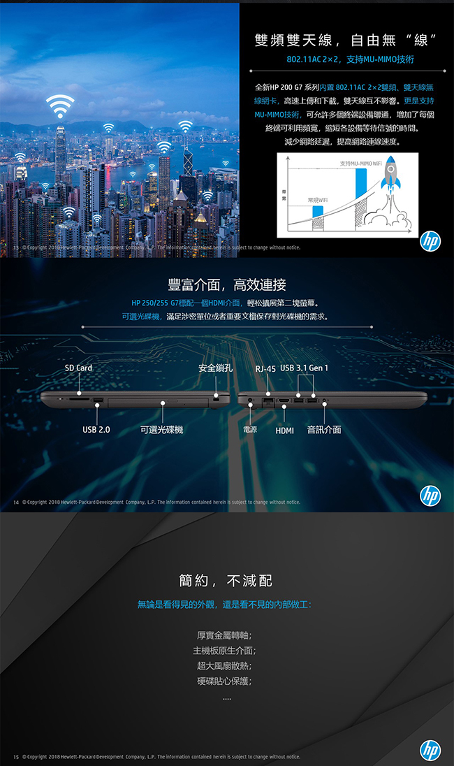 HP 250 G7 15吋商用筆電 (Celeron N4000/4G/500G)