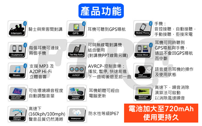 BIKECOMM 騎士通 BK-S1 電池加大版 安全帽無線藍芽耳機(送鐵夾)