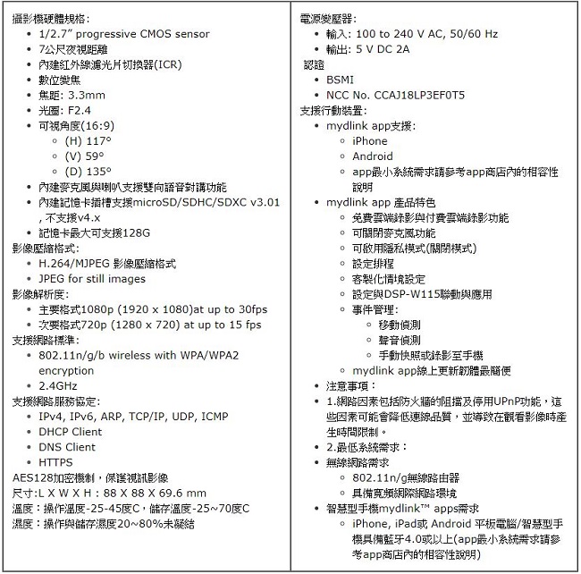 D-Link友訊 DCS-8600LH Full HD戶外室內無線網路攝影機 IP65防水