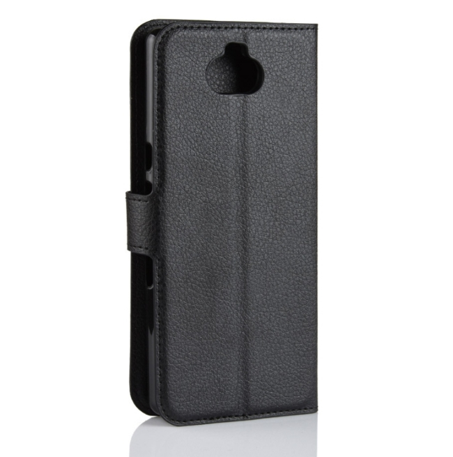 PKG SONY Xperia 10 皮套 側翻式-精選皮套-經典款式-黑