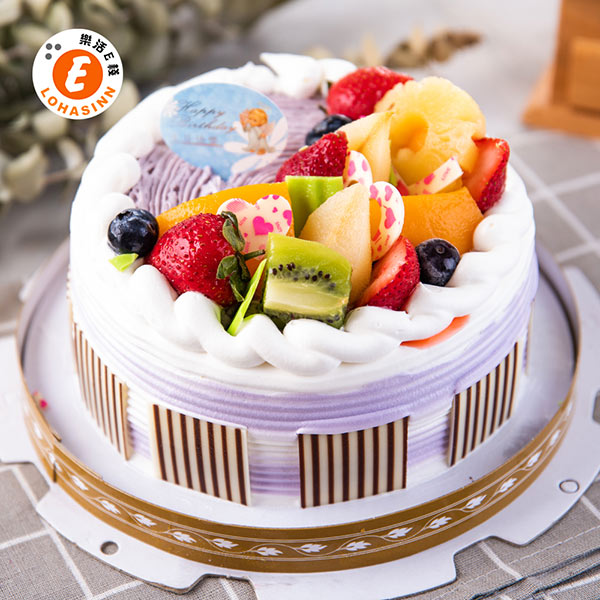 預購-樂活e棧-生日快樂蛋糕-紫香芋迴旋曲蛋糕(8吋/顆,共1顆)