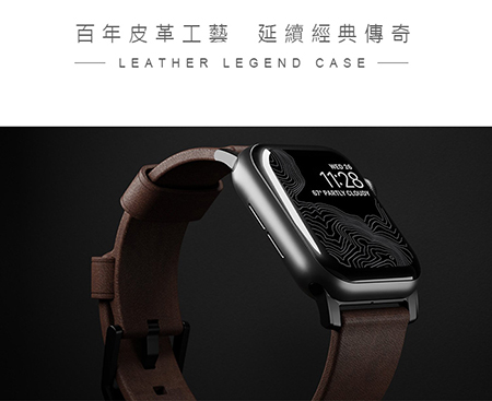 美國NOMADxHORWEEN Apple Watch專用皮革錶帶-摩登38/40mm