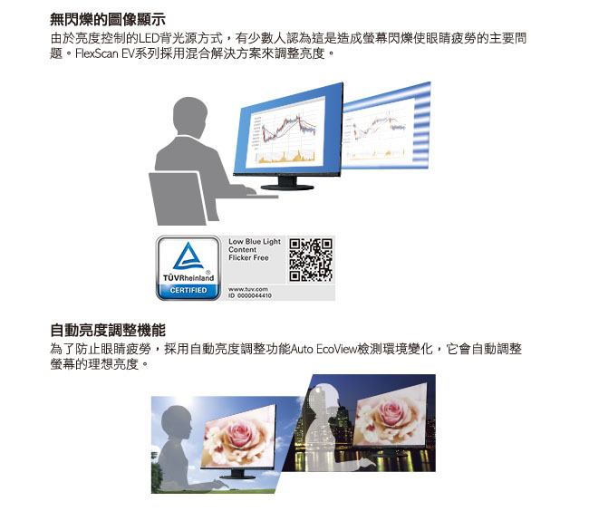 EIZO FlexScan EV2750白色 27吋/多訊號輸入/薄邊框