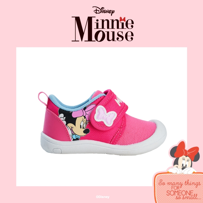 迪士尼童鞋 米妮 趣味造型寶寶學步鞋-粉