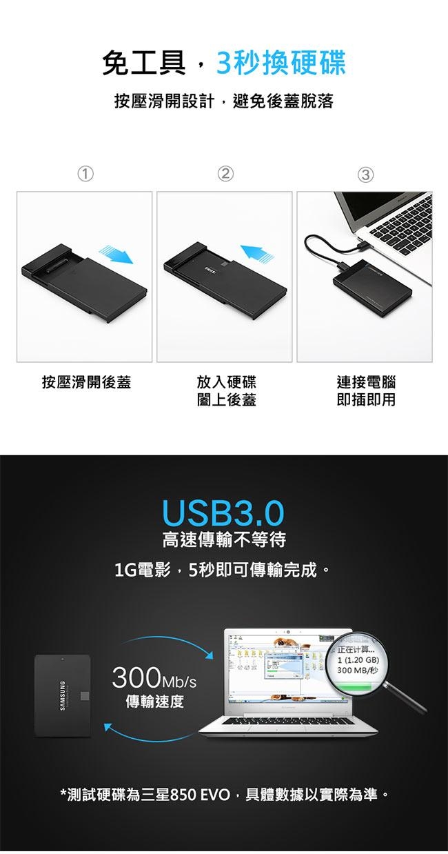 綠聯 2.5吋USB3.0隨身硬碟外接盒