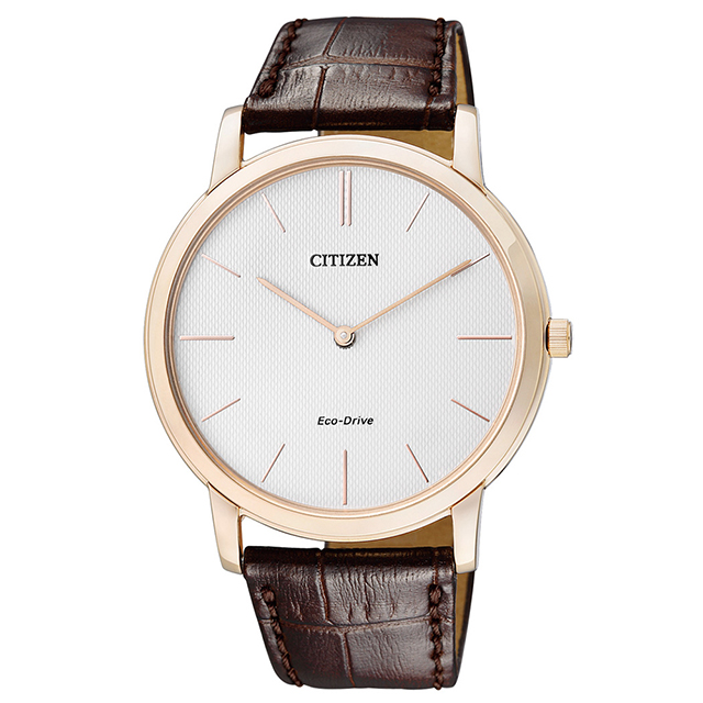 CITIZEN 爵士風雅藍寶石光動能石英腕錶(AR1113-12A)-白x39mm