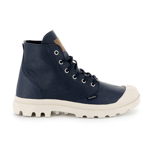 Palladium Pampa HI LTH UL經典皮革靴-男-藍