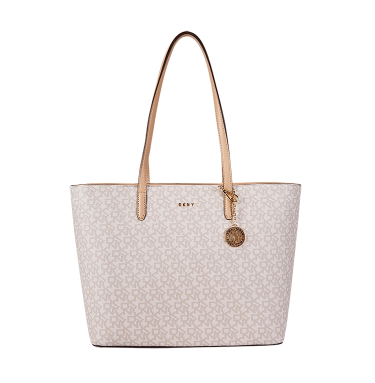 DKNY LOGO印花手提托特包 白