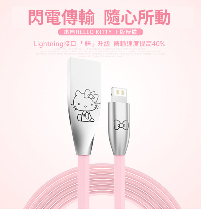 iStyle Hello Kitty Lightning 8Pin 夢幻充電線