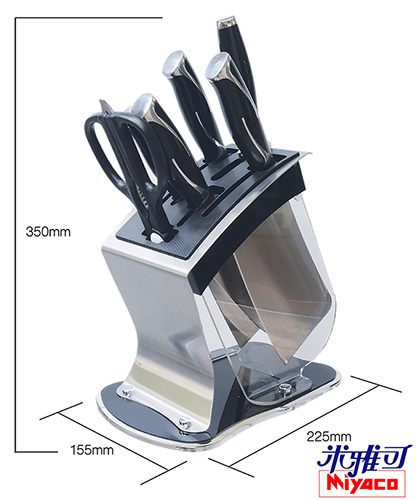【米雅可】黑晶刀具七件組(附壓克力座)