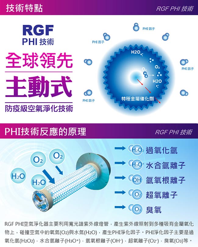 美國RGF DT-500-GA家用防疫級空氣清淨機 (適用20坪)