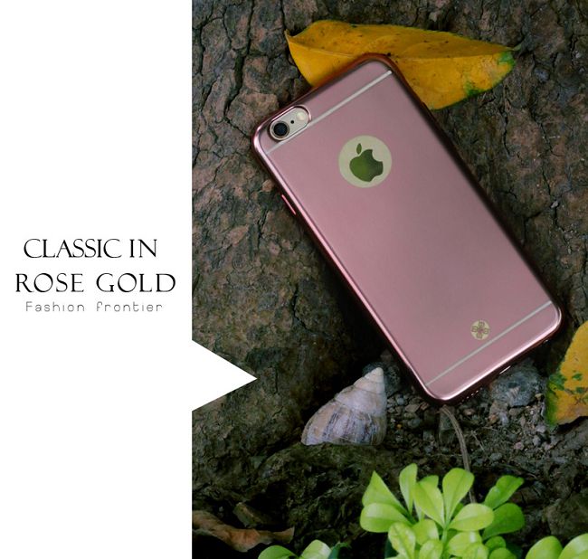 Mooke iPhone 6/6S(4.7)電鍍TPU保護殼-玫瑰金