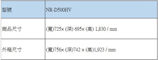 Panasonic國際牌 500L 1級變頻4門電冰箱 NR-D500HV 鋼板面板