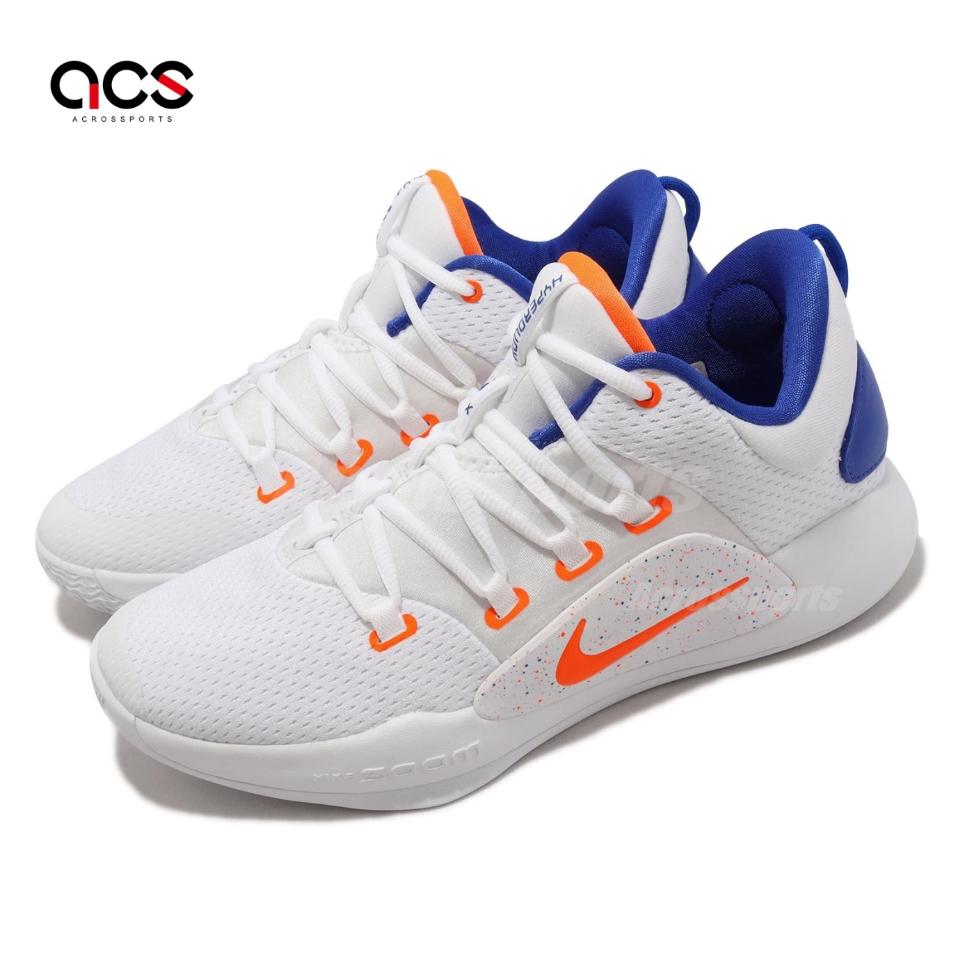 Nike 籃球鞋HyperDunk X Low EP 男鞋白藍橘耐磨包覆低筒運動鞋FB7163