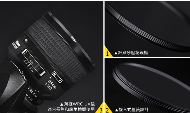 NiSi 耐司 WRC 37mm UV L395 超薄框多層鍍膜UV鏡(雙面疏油疏水)