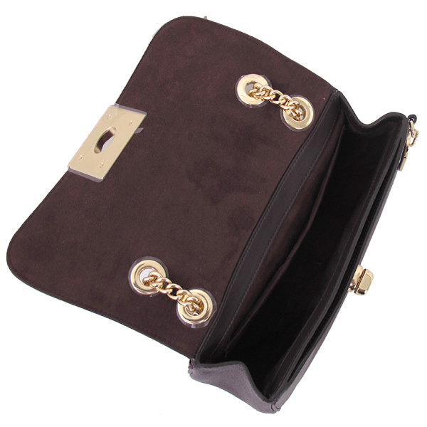 COACH 十字紋皮革 / Cassidy 斜背兩用包(星星/金屬紫)