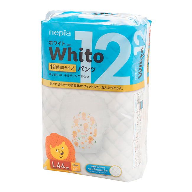 Nepia Whito王子白色系列褲型紙尿褲 日本境內十二小時版 L 44片/包