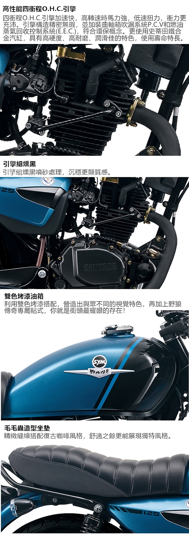 SYM三陽機車 野狼傳奇 125 六期(全時點燈)碟煞 2019新車