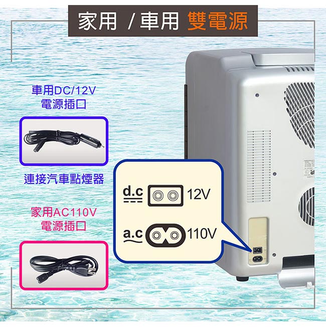 ZANWA晶華 電子行動冰箱/行動冰箱/小冰箱/冷藏箱 CLT-20AS-G