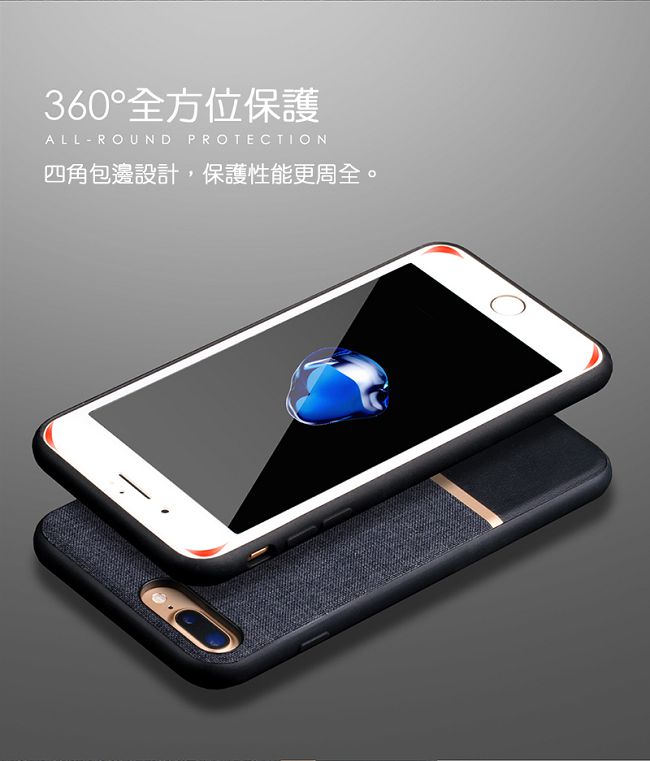 Mooke iPhone 7 /8尊爵Nappa保護殼-經典黑