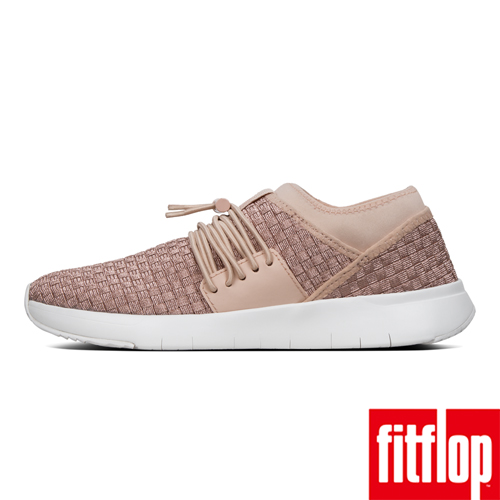 FitFlop STRIPKNIT LACE UP SNEAKERS-玫瑰金