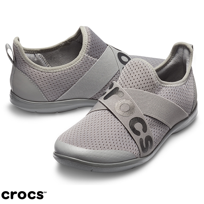 Crocs 卡駱馳 (女鞋) 女士激浪束帶鞋LOGO款 205416-019